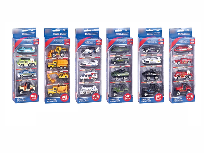 4PCS 1:64 F/W DIE CAST CAR 6 ASST. - HP1096190