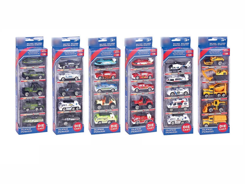 5PCS 1:64 F/W DIE CAST CAR 6 ASST. - HP1096191