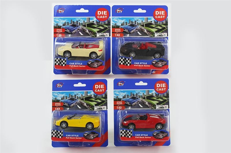 1:43合金回力仿真跑车 4款混装 - HP1096198