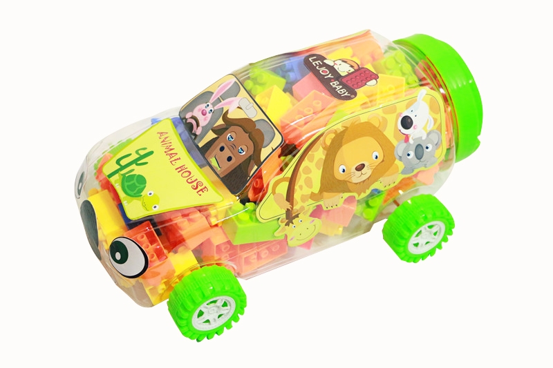 中动物越野车益智类积木多色混装称重350克（110PCS+） - HP1096242