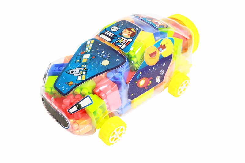 迷你宇宙跑车益智类积木多色混装称重140克（50PCS+） - HP1096245