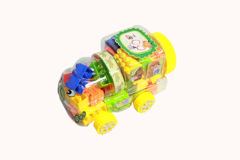 迷你动物火车益智类积木多色混装称重80克（27PCS+） - HP1096246