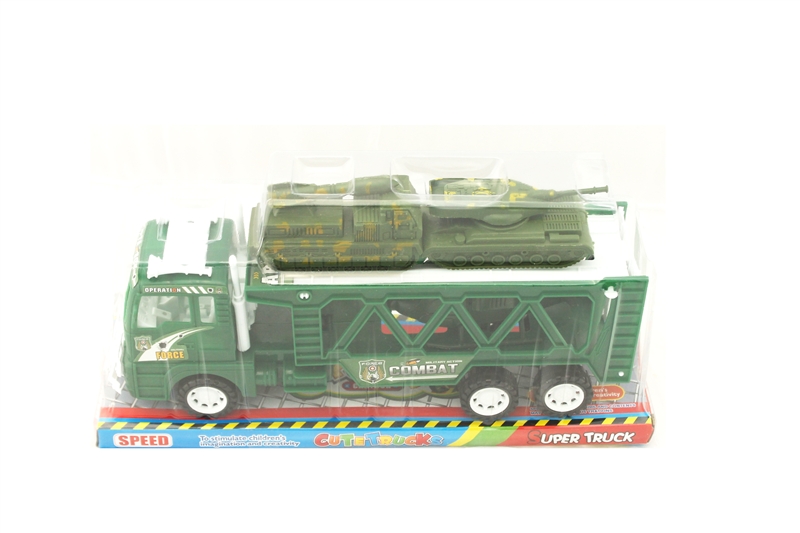 28CM F/P ARMY GREEN TRUCK WITH 2PCS TANK + 1PCS PLANE - HP1096674
