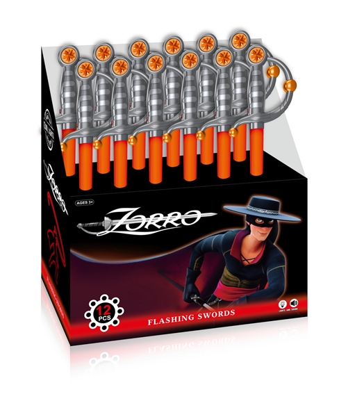 ZORRO RAPIER WITH LIGHT&SOUND,12PCS/BOX - HP1096970