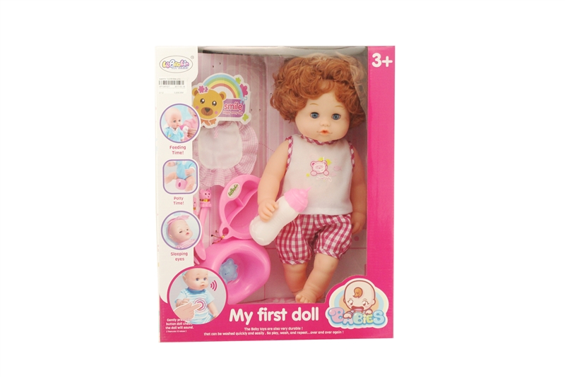 16 INCH DOLL,CAN DRINKING AND PEE,W/12 SOUNDS IC,3 COLORS MIX - HP1097037