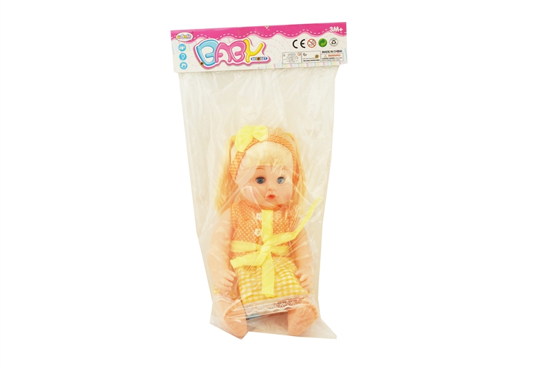 16 INCH DOLL,CAN DRINKING AND PEE,W/12 SOUNDS IC,3 COLORS MIX - HP1097041