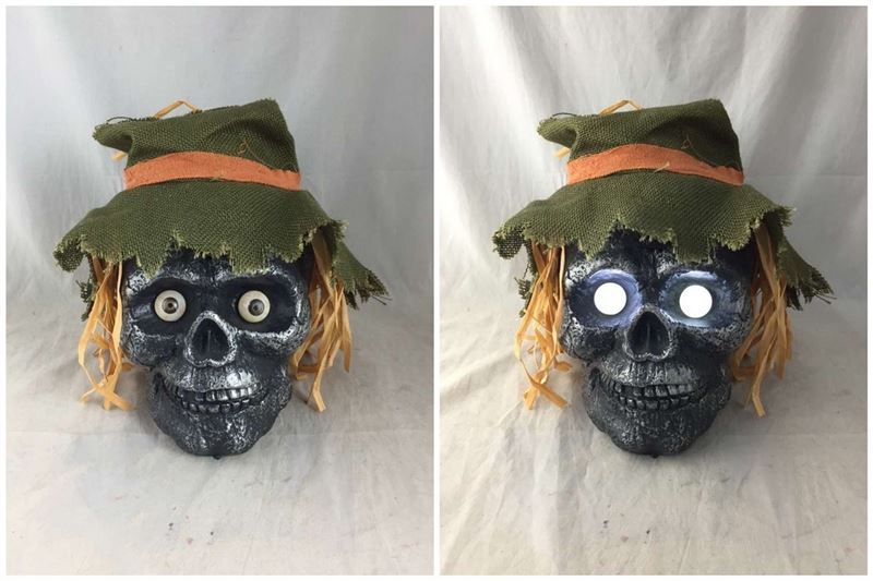 SKULL W/STRAW HAT - HP1097252