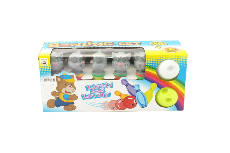 BOWLING SET 10PCS BOTTLES+2PCS BALLS(2PCS BALL WITH LIGHT,1PCS BOTTLE WITH LIGHT) - HP1097635