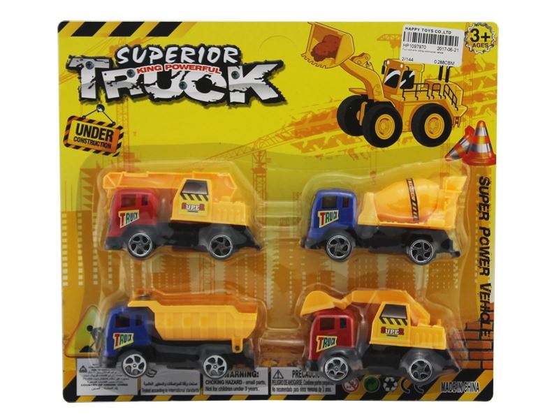 Four solid color sliding construction vehicle - HP1097970