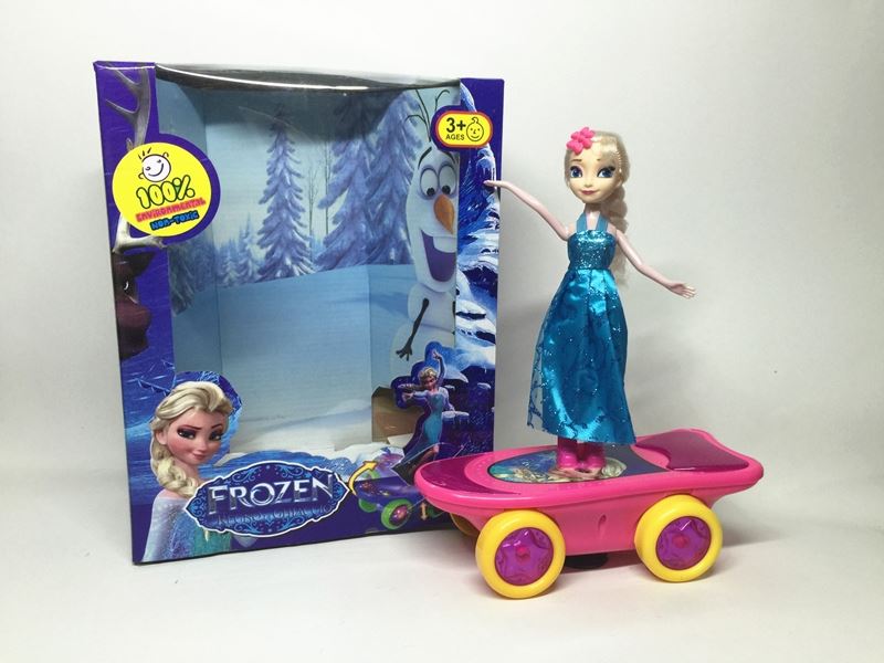 Ice and snow princess electric universal swing swing scooter (with lights, music, lifting, 360 degrees rotation) - HP1098654