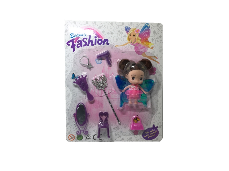 2.5 Inch butterfly flower fairy doll dressing edition (single paragraph 2 colors mixed) - HP1098660