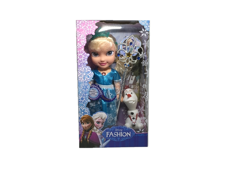 14 Inch vinyl light music body frozen white fairy wand (music 55 seconds) - HP1098676