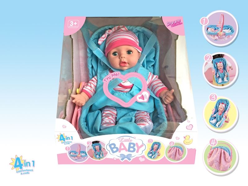 The 16 inch doll with 4 1 baby hand basket with music - HP1098739