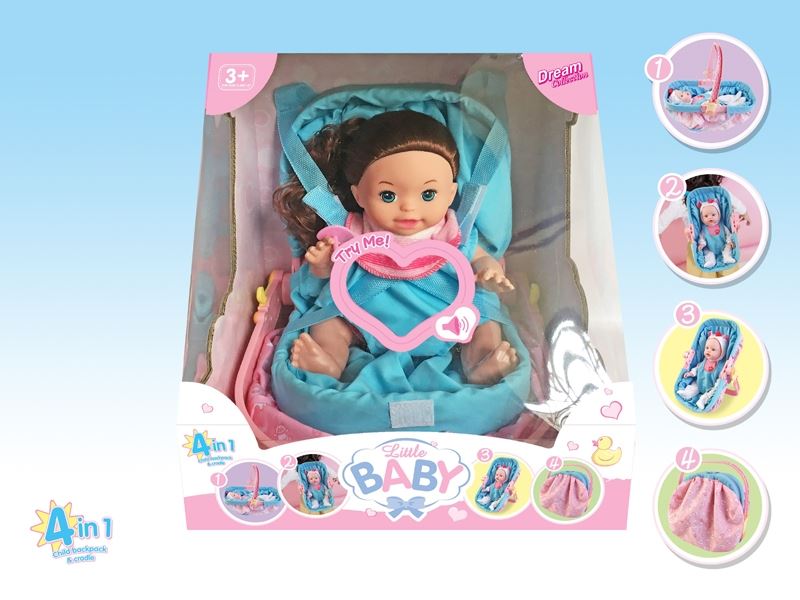 The 14 inch doll with 4 1 baby hand basket with music - HP1098741