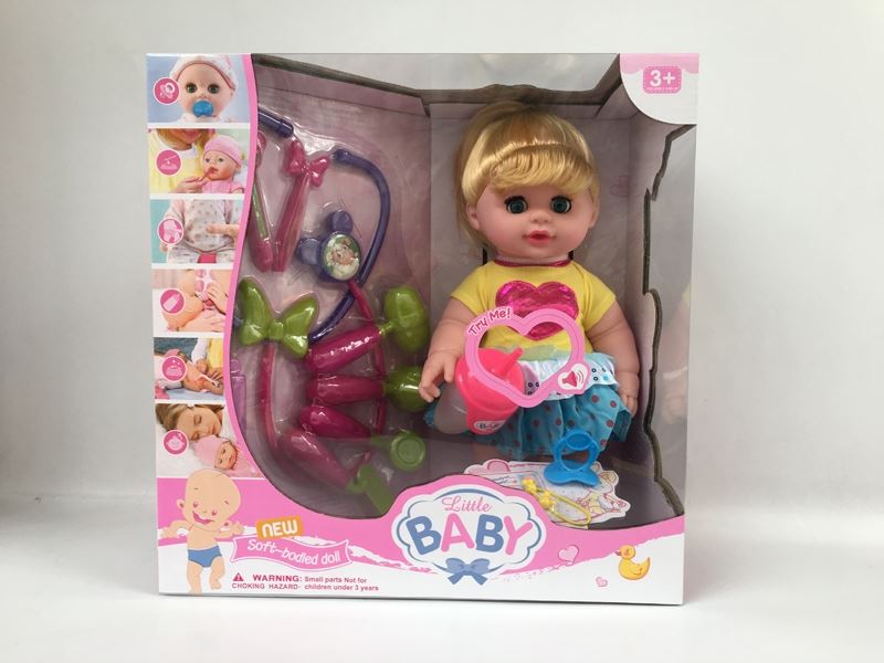 14 Inch doll playing with dolls, with medical instruments will drink water, will urinate, bring music (single paragraph) - HP1098772