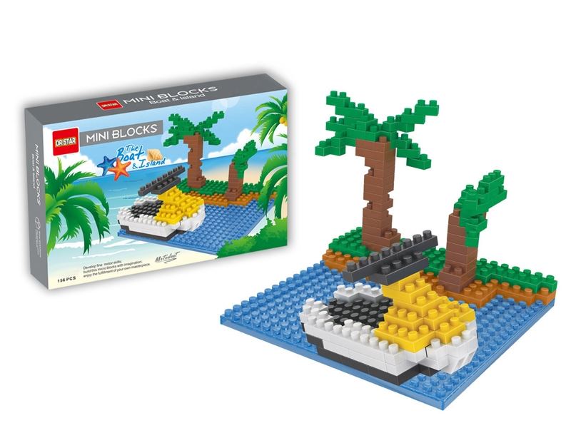 Mini building blocks - leisure island / motorboat 156pcs - HP1098988