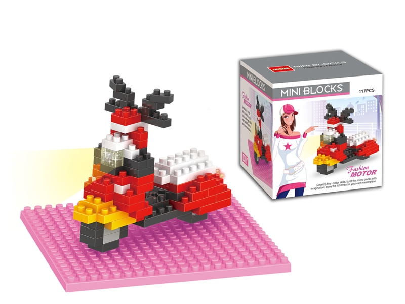 Mini blocks - stylish motorcycles / red 117pcs - HP1099019