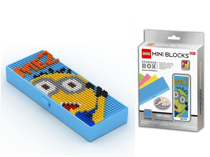 Mini blocks small yellow man pencil box /200pcs (4 mixed) - HP1099100