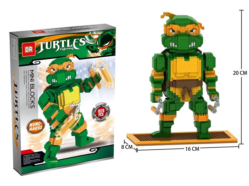 Double stick / super battle turtle building blocks 1826pcs - HP1099140