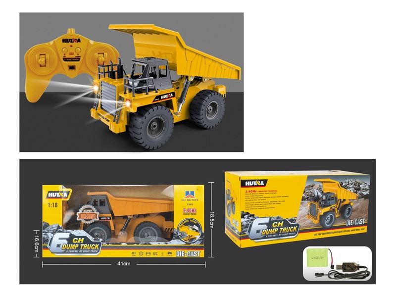 1:186-Channel alloy remote control dump truck, charging 2.4g - HP1099419