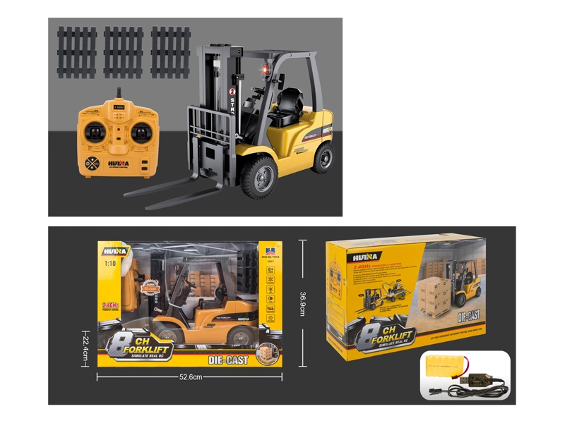1:10, Eight channel alloy remote control forklift truck charging 2.4g - HP1099425