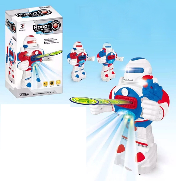 Electric robot with lights (with ejection flying saucer) - HP1100078