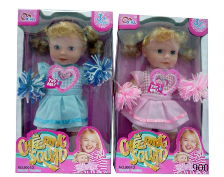 13-Inch cotton body music, cheerleading doll (2 assorted) - HP1100286