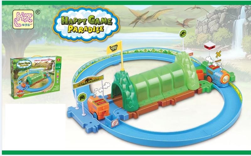 Transparent cave electric train track blocks - HP1100448