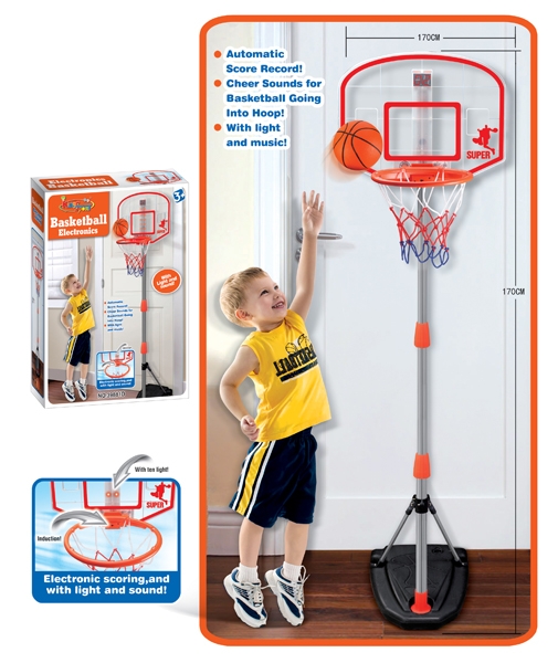 BASKETBALL SET WITH LIGHT & SOUND (AUTOMATIC SCORE RECORD) - HP1101513