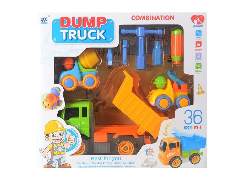 F/P DIY DUMP TRUCK&2 SMALL(4 COLORS) - HP1101695