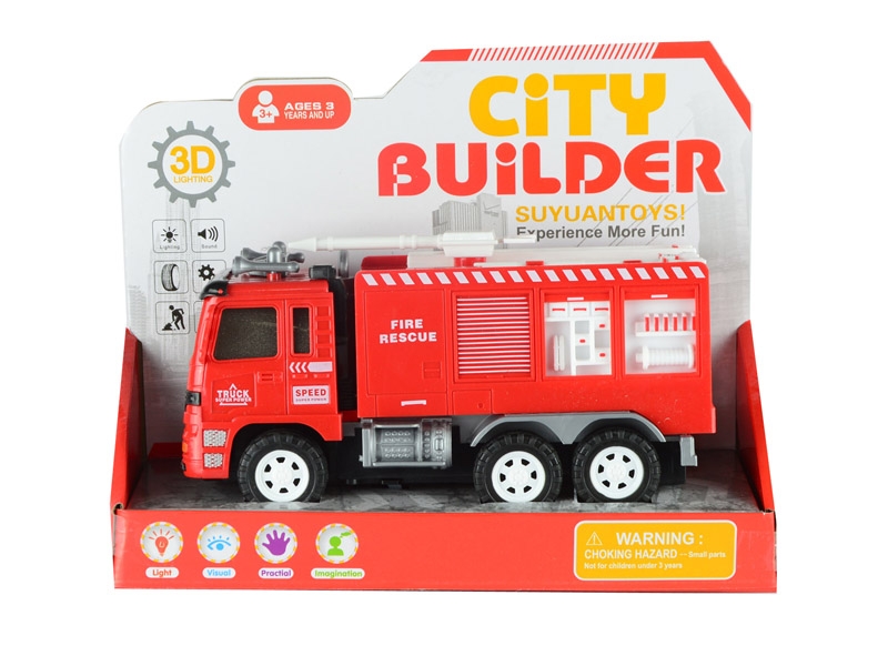 FRICTION 3D fire-engine TRUCK W/LIGHT & MUSIC - HP1101703