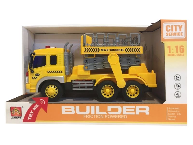 1:16 F/P BUILDER TRUCK W/LIGHT & MUSIC - HP1101716