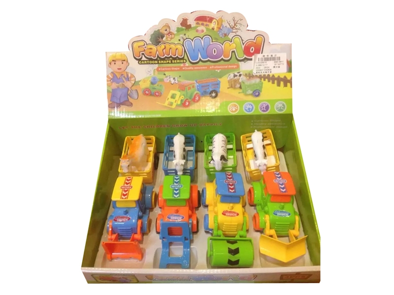 F/P CARTOON FARM TRUCK (4 PCS/DISPLAY BOX) - HP1101890