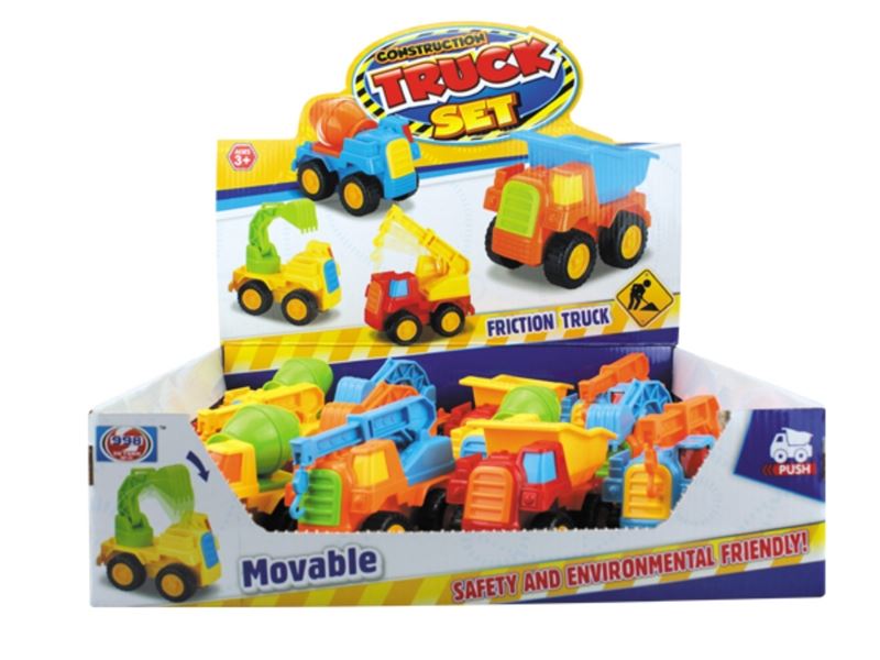 F/P CARTOON CONSTRUCTION TRUCK (12 PCS/DISPLAY BOX) - HP1101896