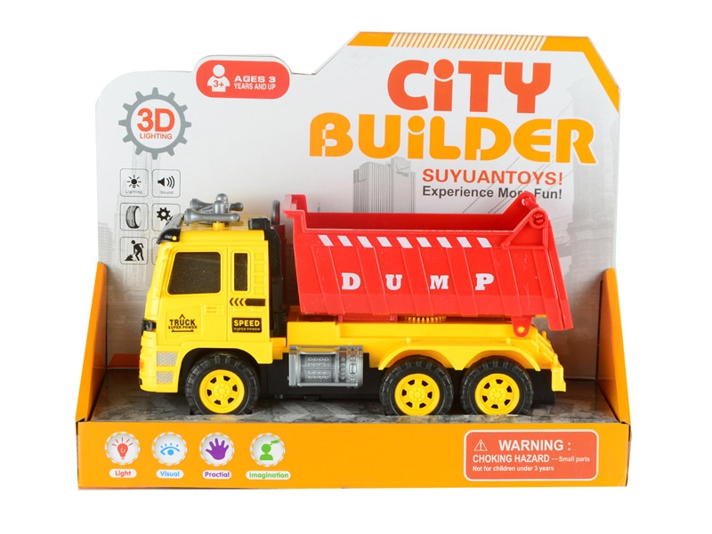 3D F/P CARTOON CITY BUILDER TRUCK W/LIGHT & MUSIC - HP1101906