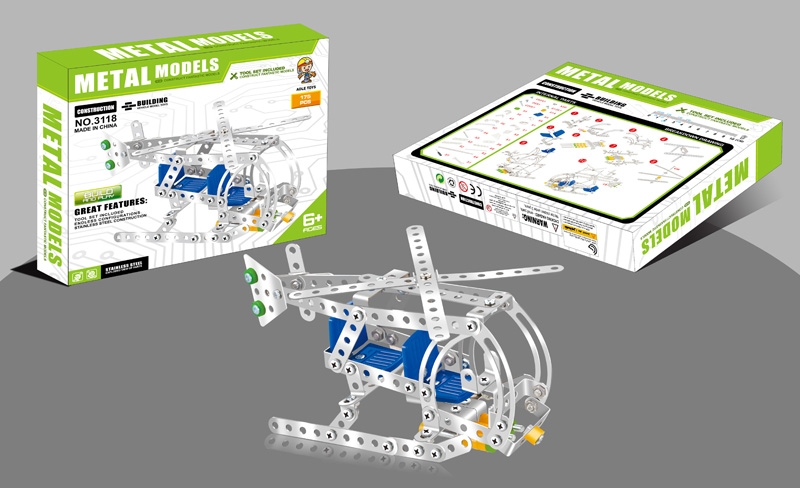 METAL MODELS BUILDING BLOCK (175 PCS) - HP1102315