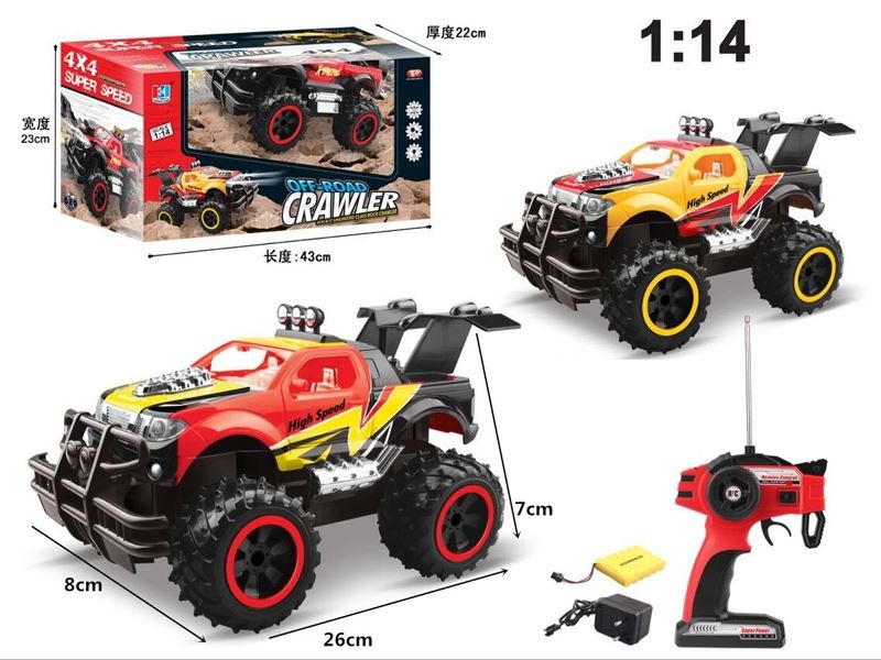 1:14 4 CHANNEL R/C CAR W/LIGHT INCLUDED BATTERY - HP1102339