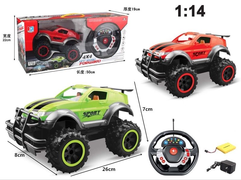 1:14 R/C CAR W/LIGHT & MUSIC INCLUDED BATTERY - HP1102354