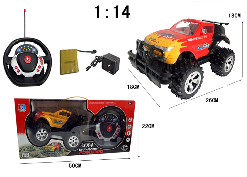 1:14 R/C CAR W/LIGHT & MUSIC INCLUDED BATTERY - HP1102356