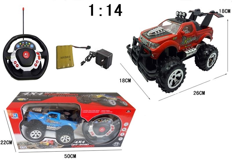 1:14 R/C CAR W/LIGHT & MUSIC INCLUDED BATTERY - HP1102357