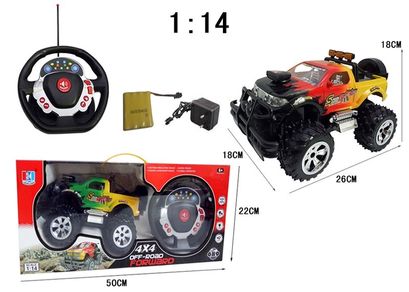 1:14 R/C CAR W/LIGHT & MUSIC INCLUDED BATTERY - HP1102358