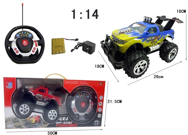 1:14 R/C CAR W/LIGHT & MUSIC INCLUDED BATTERY - HP1102359