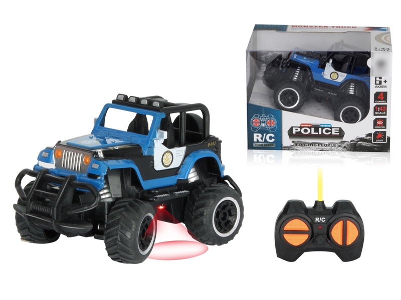 1:43 MINI CROSS COUNTRY JEEP POLICE CAR BLUE / BLACK - HP1104412
