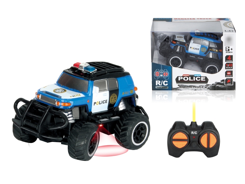 1:43 MINI OFF-ROAD TOYOTA POLICE CAR BLUE / BLACK - HP1104414