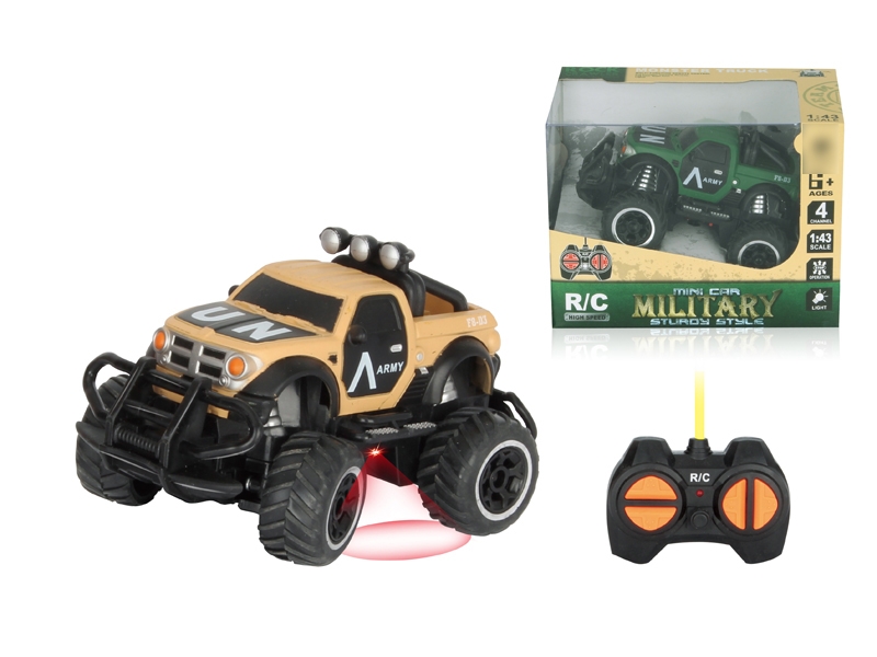1:43 MINI-OFF-ROAD PICKUP TRUCK ARMY GREEN / DESERT YELLOW - HP1104415