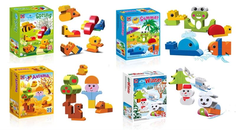 BUILDING BLOCKS (25 PCS, 4 ASST.) - HP1105676