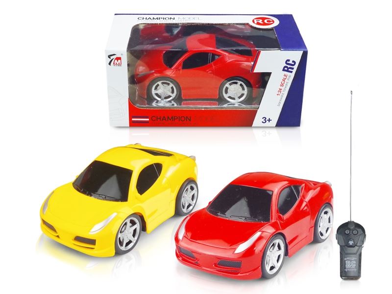 1:24  2 FUNCTION R/C CAR RED & YELLOW - HP1105877