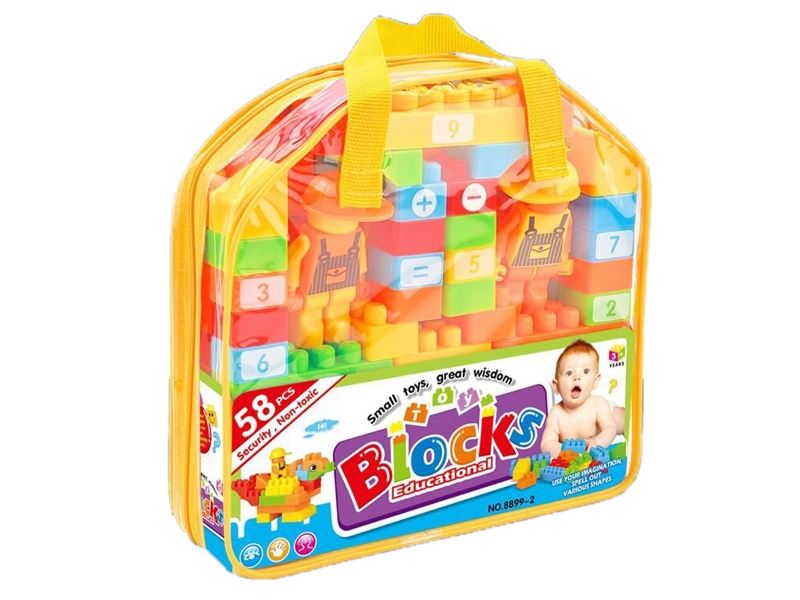 BUILDING BLOCKS 58PCS  2 COLORS - HP1106023