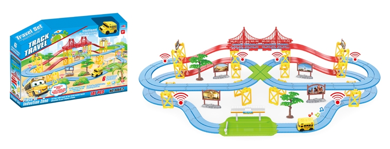 B/O TRACK TRAVEL CAR W/LIGHT & MUSIC & PHONETIC SOUND, INTELLIGENCE DISTINGUISHING FUNCTION (668 CM) - HP1106400