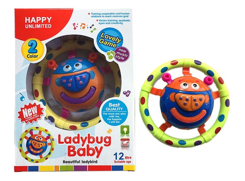 LADYBUG BABY W/LIGHT & MUSIC & 3 BATTERIES (2 COLORS) - HP1107937